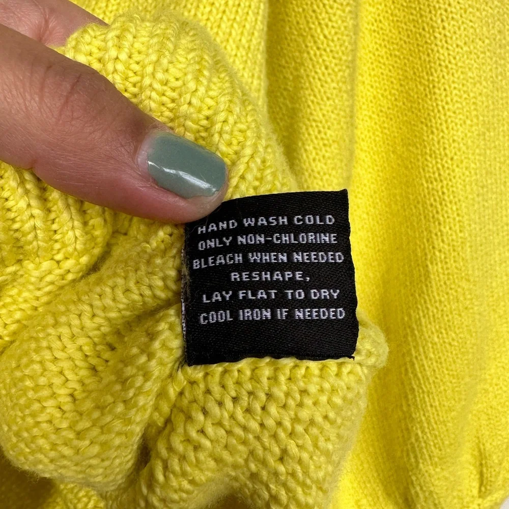 525 America yellow crewneck cotton sweater size XS - Picture 8 of 9